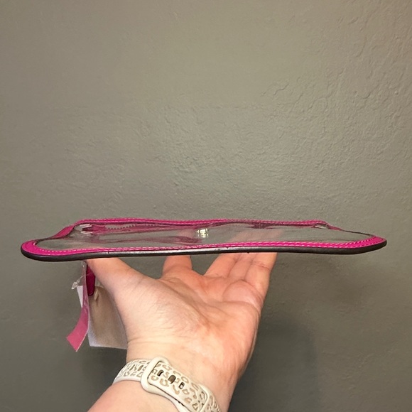 NWT - Kate Spade Jae Slim Cosmetic Pouch Transparent/Clear Makeup Bag - Picture 13 of 15